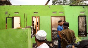 Korsleting Listrik, Empat Rumah Warga Datarnangka Sagaranten Hangus