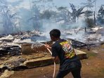 Korsleting Listrik, Tiga Rumah di Jampang Terbakar