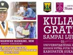 Hasil Seleksi Peserta Program Beasiswa Bupati Sukabumi Tahun 2020 Kuliah di Universitas Nusa Putra
