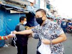 5.850 Masker Dibagikan untuk Pedagang Pasar Sukabumi