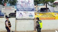 Spanduk Larangan Mudik Terpasang di Cibadak
