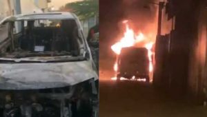 Detik-detik Mobil Toyota Alphard Milik Via Vallen Terbakar