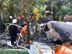 Pilot Dikabarkan Selamat, Pesawat TNI AU Jatuh Timpa Dua Rumah