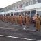 Aparatur Sipil Negara (ASN) yang bertugas di Balaikota Sukabumi saat menjalankan apel pagi di Lapangan Balaikota Sukabumi.