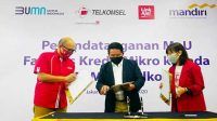 Bank Mandiri Gandeng Telkomsel dan LinkAja, Dukung Pembiayaan Produktif UMKM