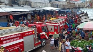 Ada Suara Ledakan di Balik Kebakaran Pasar Terminal Cibadak Sukabumi