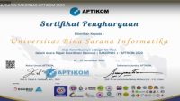UBSI Raih Penghargaan Aptikom