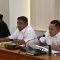 PEMAPARAN: Ketua DPRD Kabupaten Sukabumi, Yudha Sukmagara didampingi wakilnya, Budi Azhar saat memimpin rapat dengan Pemda Kabupaten Sukabumi. FT: DOK Radar Sukabumi