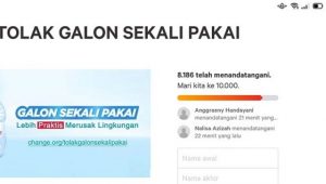 Petisi Tolak Galon Sekali Pakai dari Siswa SMA Hampir 10 Ribu Dukungan