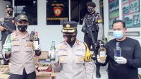 Polres Sukabumi Kota Amankan 643 Botol Miras Bergai Merk