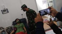 Puluhan Ibu Persit KCK Kodim 0607/Kota Sukabumi ‘Sedekah’ Darah