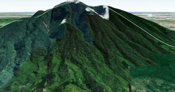 Kondisi Gunung Salak.(foto : Dok Radar Sukabumi)