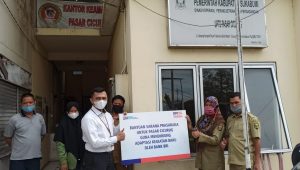 Dukung AKB, Pasar Cicurug Terima Bantuan Sarana dan Prasarana Pasar dari BRI Cibadak