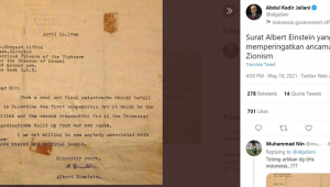 Fakta Terbaru, Ternyata Albert Einstein Sudah Ingatkan Bahaya Zionisme Dan Kecam Negara Israel Dari Dulu, Ini Buktinya