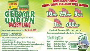Gebyar Undian Balsem Lang, Dapatkan Hadiah Uang Tunai Puluhan Juta Rupiah