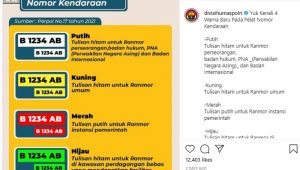 Waktu Dekat, Polri Luncurkan 4 Warna Baru Pelat Nomor Kendaraan, Berikut Penjelasan dan Fungsinya