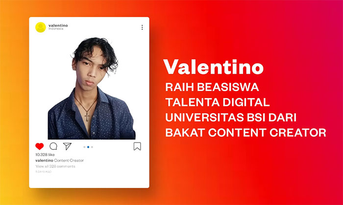 Valentino Raih Beasiswa