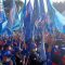Massa dari FSP TSK SPSI Kabupaten Sukabumi saat