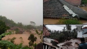 Dua Kecamatan di Garut Tenggelam, Air Sampai Atap Rumah