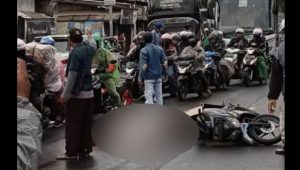 Bikers Perempuan Tewas Terlindas Bus di Parung