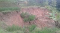 Longsor Sukarame Rusak Jalan dan Pesawahan
