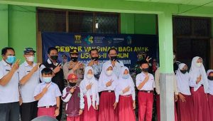 Polsek Curugkembar Sukabumi ‘Pelototi’ Vaksinasi 2.611 Anak