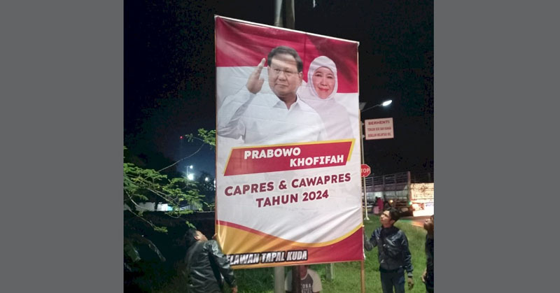 Ratusan spanduk Prabowo-Khofifah