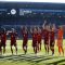 Para pemain Bayern Muenchen merayakan