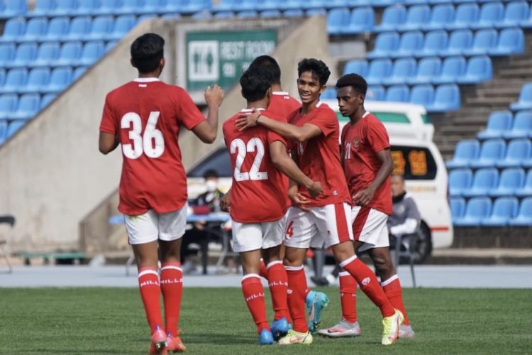 Para pemain tim nasional U-19 Indonesia
