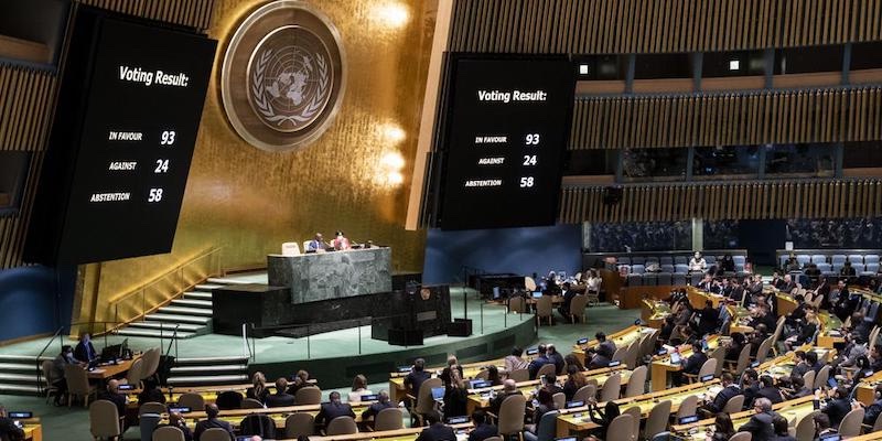Hasil voting Majelis Umum PBB