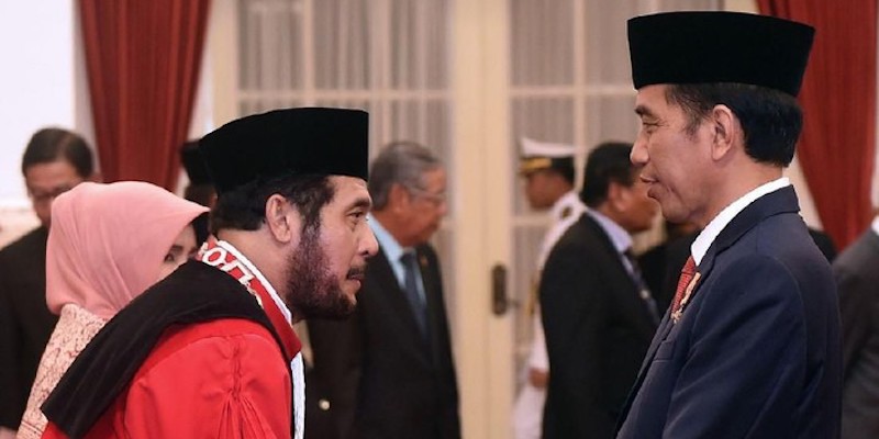 Presiden Joko Widodo mengucapkan selamat