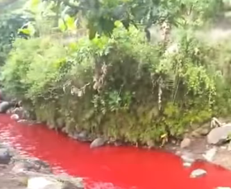 Air Sungai Citarum Mendadak Berwarna Merah
