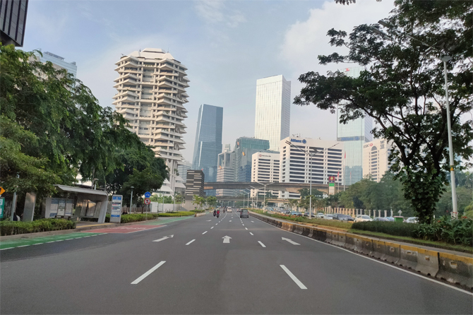 Situasi lalu lintas di Jakarta, kawasan