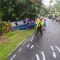 Mobil Suzuki Carry dengan nomor polisi F 1960 VM terguling di tanjakan kampung Cidahon, Desa Citepus, Kecamatan Palabuhanratu