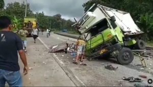Kecelakaan Maut Alas Roban Batang, Libatkan 4 Truk, 1 orang Meninggal