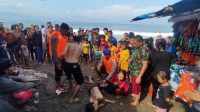 Nyaris Tewas! 3 Wisawatan Asal Cidahu Sukabumi Terseret Pantai Istiqomah Palabuhanratu