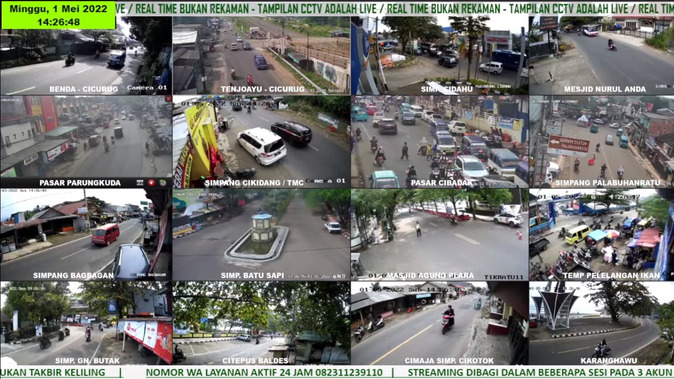 Berdasarkan pantaun dari CCTV milik Polres Sukabumi