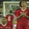 Para pemain Timnas Indonesia saat berdoa jelang kemenangan atas Malaysia