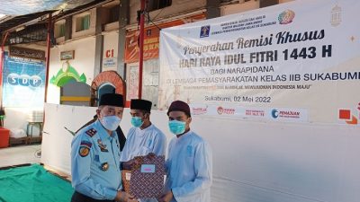 Alhamdulillah, 373 Napi Lapas Sukabumi Terima Remisi Idul Fitri
