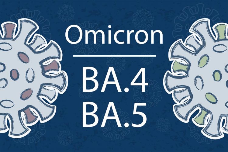 Ilustrasi subvarian Omicron BA.4 dan