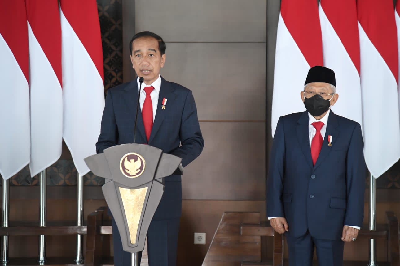 Presiden Jokowi didampingi Wapres Ma’ruf Amin