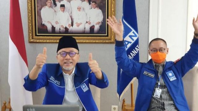 Ketua Umum PAN Zulkifli Hasan dan Sekjen PAN Eddy Soeparno