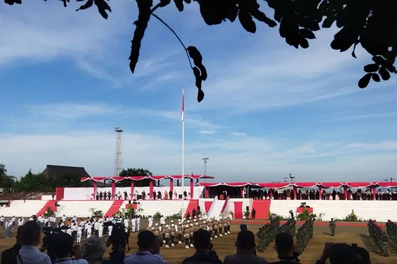 Presiden RI Joko Widodo bertindak sebagai inspektur pada Upacara