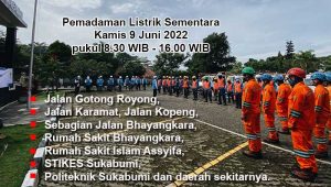 Sebagian Wilayah Kota Sukabumi Bakal Mati Listrik 9 Juni 2022, Ini Wilayahnya