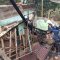 Suasana rumah warga terbakar di Kampung Gadog, Desa/ Cikakak, Kabupaten Sukabumi