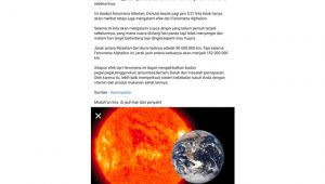 Perubahan Alam Bukan Aphelion, Cuaca Dingin karena Memasuki Kemarau