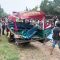 Kondisi odong-odong yang ditabrak kereta