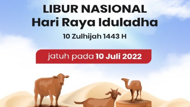 Cuti bersama Idul Adha 2022 jatuh pada hari Minggu