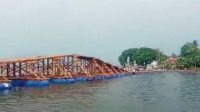 Pertama Dalam Sejarah, Kabupaten Cianjur Bangun Jembatan Apung di Waduk Calincing