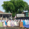 Jamaah Islam Aboge tengah melaksanakan ibadah Salat Id di